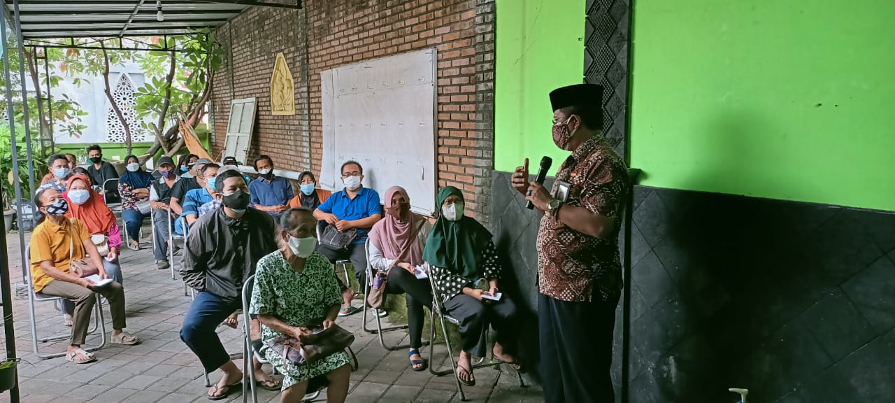 Aksi Percepatan Vaksinasi Puskesmas Kraton di Kelurahan Patehan Kemantren Kraton Yogyakarta.